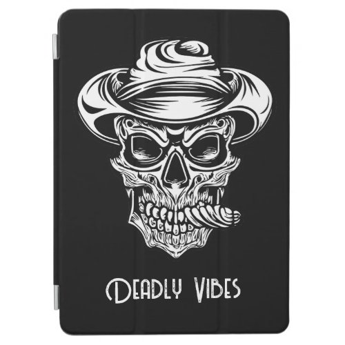 Scary Skull Deadly Vibes Halloween iPad Air Cover