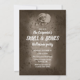 Scary Skull for Halloween Invitation