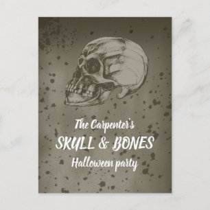 Scary Skull for Halloween Postcard