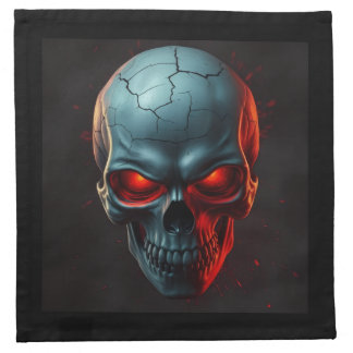 Scary Skull Glow Napkin Gothic Halloween Decor