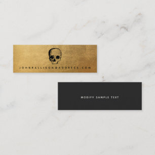 Scary Skull Gold  Business Card