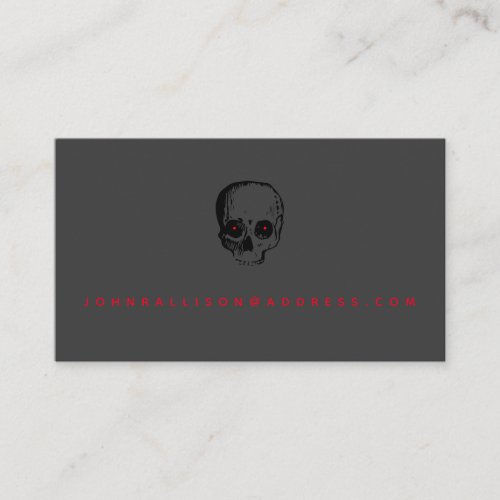 Scary Skull Halloween Calling Card