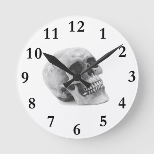 Scary Skull Halloween Theme Round Clock