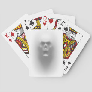 scary skull poker cards
