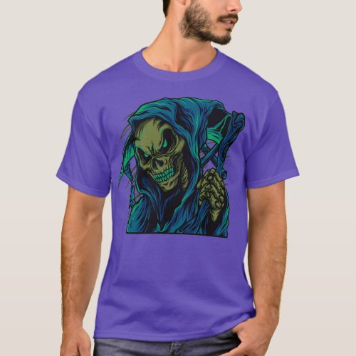 Scary Skull Reaper T_Shirt