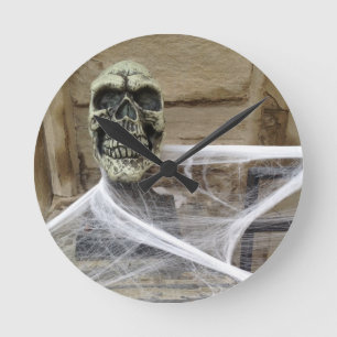 Scary Skull Round Clock