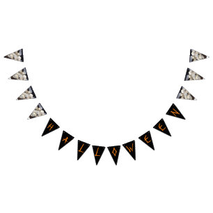 Scary Skulls with popping eyeballs Bunting Flags