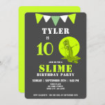 Scary Slime Monster Green Slime Birthday Party Invitation<br><div class="desc">Funny and Scary Slime Monster Slime Birthday Party Invitation for kids // Funny slime birthday party card. The design has a fun and scary green slime monster. Personalize this birthday invite with a child`s name, age and personalize all the data on the invitation. Great as a birthday party invitation for...</div>