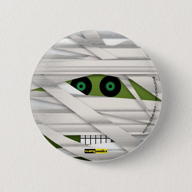 Scary Smiles - The ancient Mummy Pinback Button (Front)