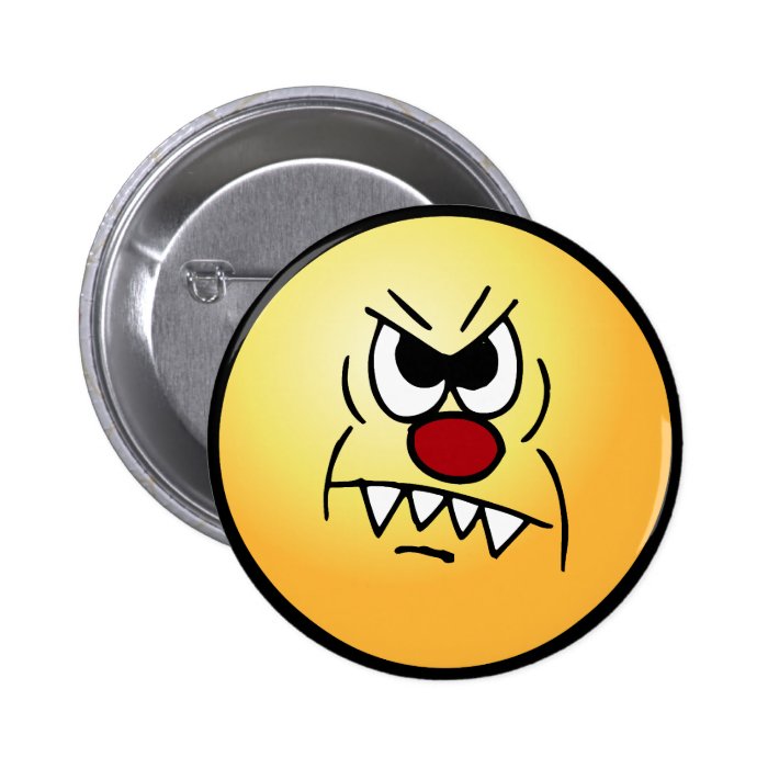 Scary Smiley Face Grumpey Pins