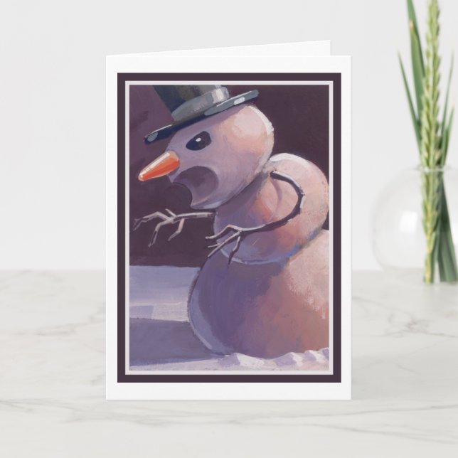 Scary Snowman Christmas Card (Front)