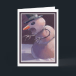 Scary Snowman Christmas Card<br><div class="desc">'Have a Very Merry Scary Christmas' is the sentiment here. Or you can change that to your own offbeat holiday wish. From the original art of Mick Reasor.</div>