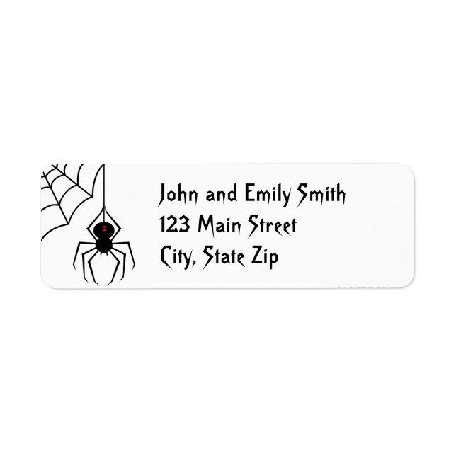 Scary Spider Return Address Labels (Front)