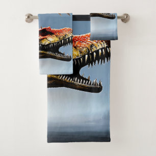 Scary Spinosaurus Dinosaur, Bath Towel Set