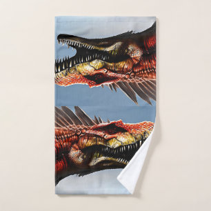 Scary Spinosaurus Dinosaur, Hand Towel
