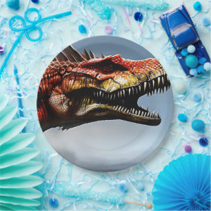 Scary Spinosaurus Dinosaur,  Paper Plates
