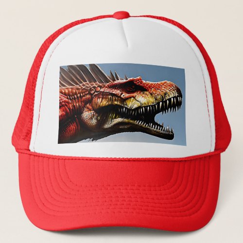 Scary Spinosaurus Dinosaur Trucker Hat