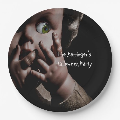 Scary Spooky Doll Surprised Halloween Party Paper Plates