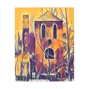 SCARY SPOOKY HALLOWEEN FUN METAL PRINT