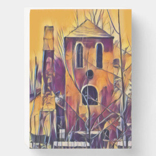 SCARY SPOOKY HALLOWEEN FUN WOODEN BOX SIGN