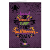 Scary Spooky Halloween Greeting Card (Front)