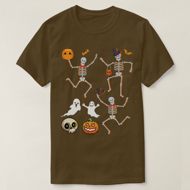 Scary spooky Halloween pumpkin witches women men  T-Shirt (Design Front)