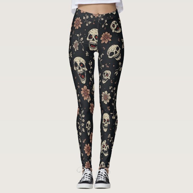 scary , spooky  leggings (Front)