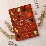 Scary Spooky Little Boo Halloween Birthday Invitation<br><div class="desc">Beautiful invitations and stationery for special occasions and festivals are available in both physical and digital formats. We can extend any design into matching items such as RSVP cards,  labels,  envelopes,  and more. Customization is available upon request. Looking forward to hearing from you!</div>