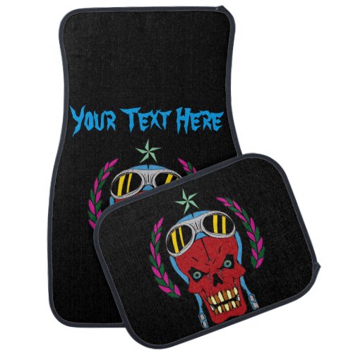 Scary Sugar Skull Car Mat