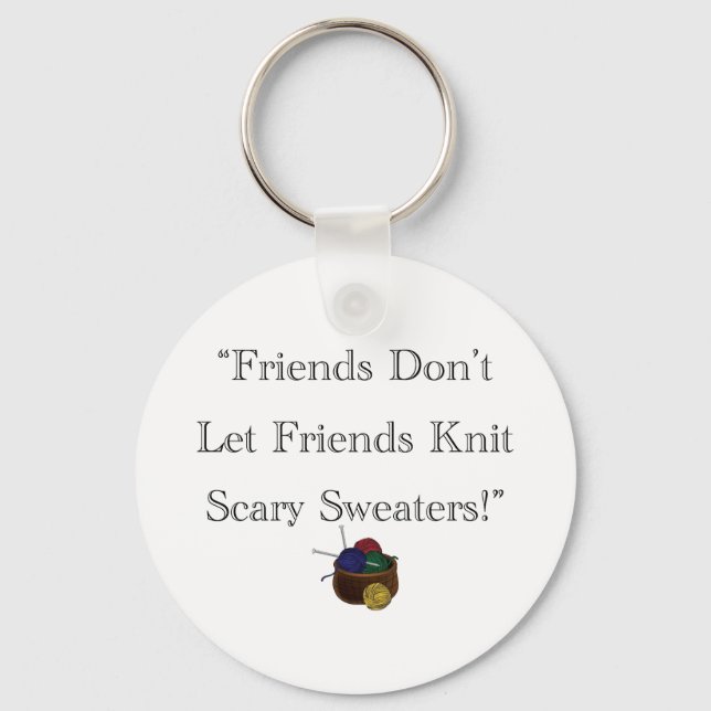 Scary Sweaters! Keychain (Front)
