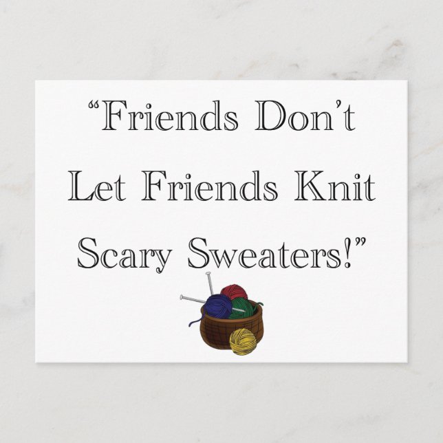 Scary Sweaters! Postcard (Front)