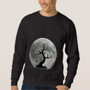 Scary tree in the Moon Halloween Costumes Sweatshirt
