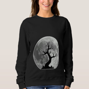 Scary tree in the Moon Halloween Costumes Sweatshirt