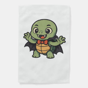 Scary turtle vampire Halloween Oversized T-Shirt Garden Flag