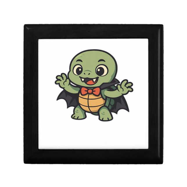 Scary turtle vampire Halloween Oversized T-Shirt Gift Box (Front)