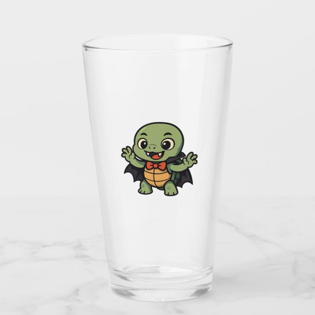 Scary turtle vampire Halloween Oversized T-Shirt Glass (Front)