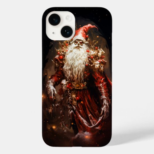 Scary Undead Santa Claus Illustration Case_Mate iPhone 14 Case