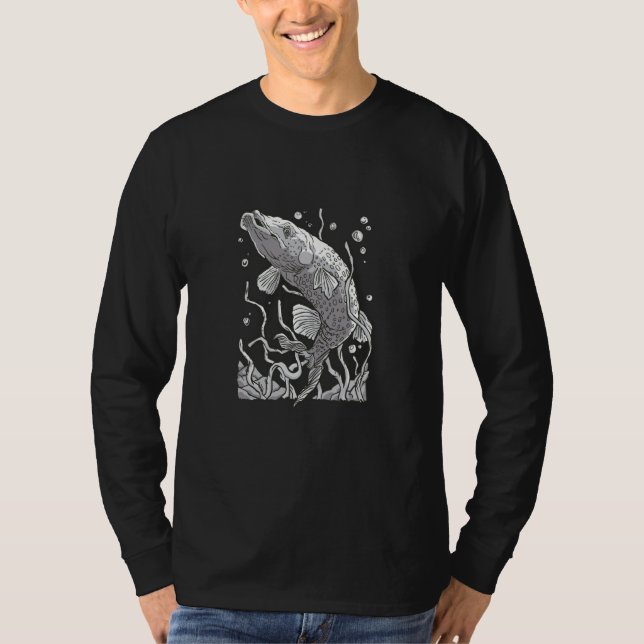 Scary underwater sea fish predator T-Shirt (Front)