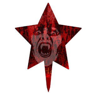 Scary Vampire Lady in Blood Cake Topper