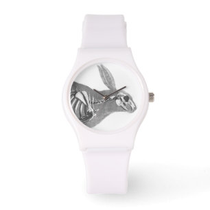 Scary vintage bunny skeleton watch