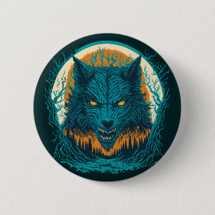 Scary Werewolf Button