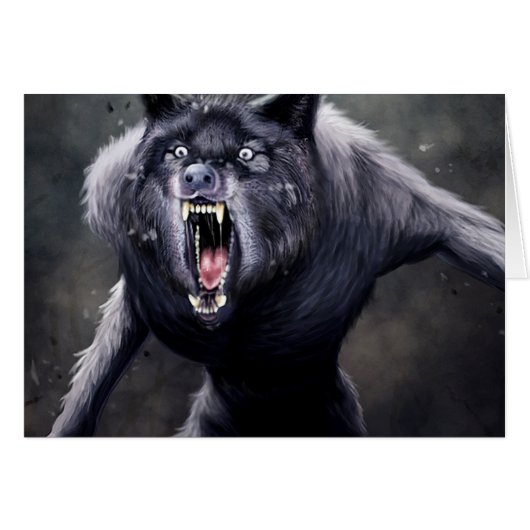 scary werewolf cards (Front Horizontal)