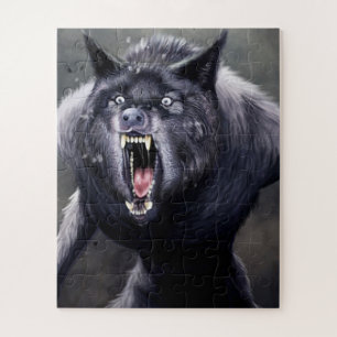 scary werewolf jigsaw puzzle