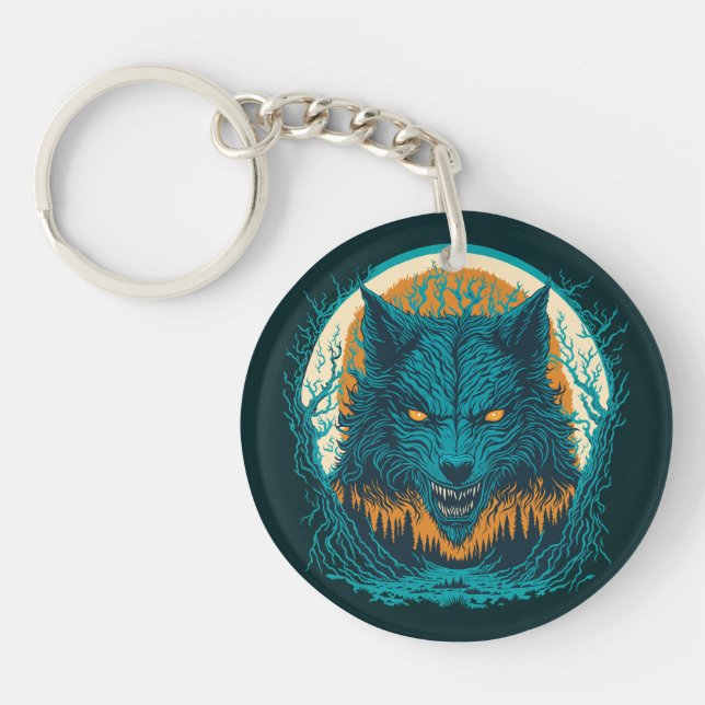 Scary Werewolf Keychain (Front)