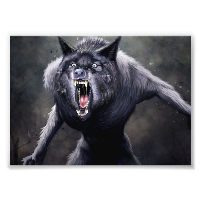 scary werewolf photo print (Front)