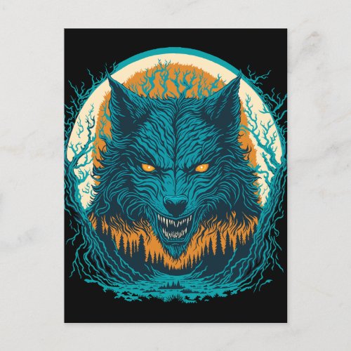 Scary Werewolf Postcard