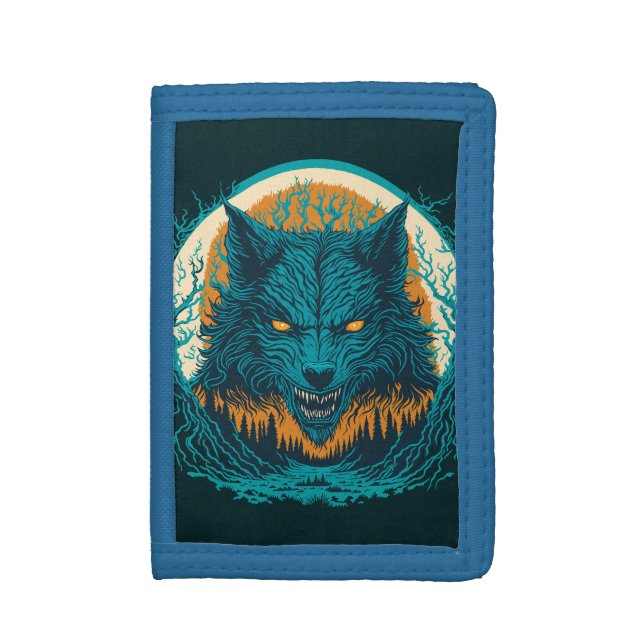 Scary Werewolf Trifold Wallet (Front Vertical)