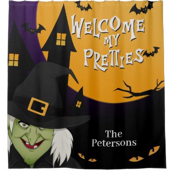 Scary Witch Door Mat Shower Curtain by Letsrendevoo at Zazzle