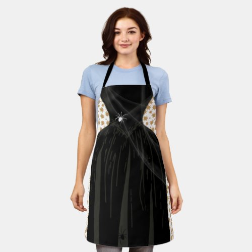  Scary Witch Halloween Costume Celestial Black  Apron