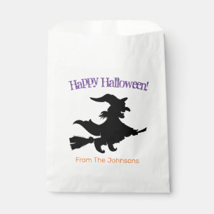Scary Witch Halloween Paper Party Favor Bags